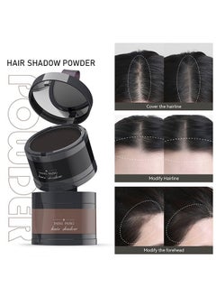 MOOYAM Hairline Shadow Powder - Magical Instantly Hair Line Shadow Quick Cover Hair Root Concealer with Puff Touch Root Cover Up For Thinning Hair Waterproof  #01 Natural Black  - Image 2