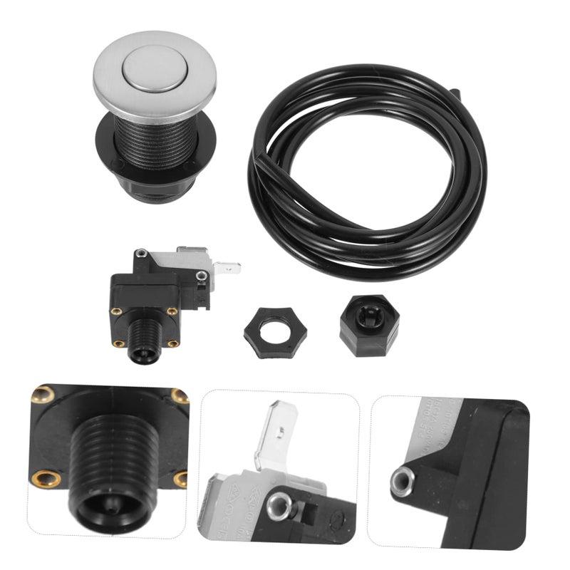 Stainless Steel Garbage Disposal Air Switch Replacement Kit for Home Bathtub - Image 4