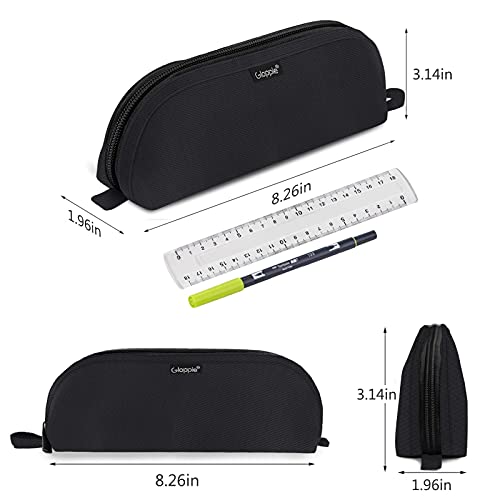 Gloppie Pencil Pouch - Practical Pencil Case, Aesthetic Simple Pencil Bag, Small Pen Holder, Back to School Supplies for Girls Boys, Black - Image 2