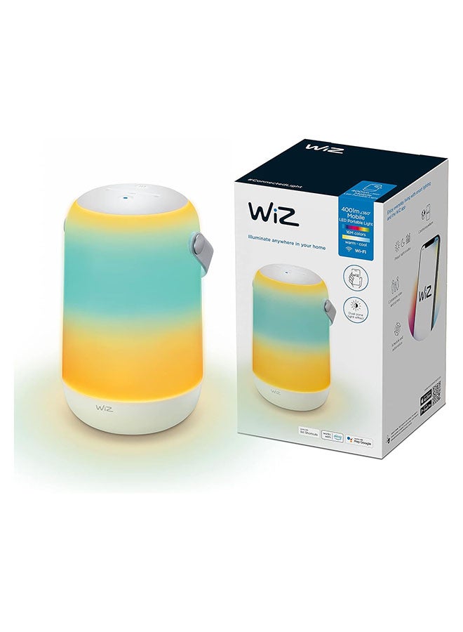 Wiz Portable Smart Light, Rechargeable, Tunable White And RGB, Wi-Fi And Bluetooth, App and Voice Control - EU Plug - Image 1