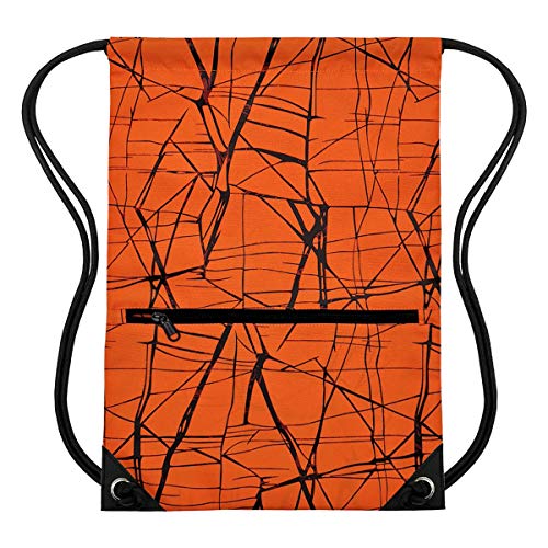 HOLYLUCK Drawstring Backpack Bag Sport Gym Sackpack (metallic-orange) - Image 3