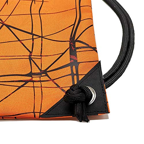 HOLYLUCK Drawstring Backpack Bag Sport Gym Sackpack (metallic-orange) - Image 4