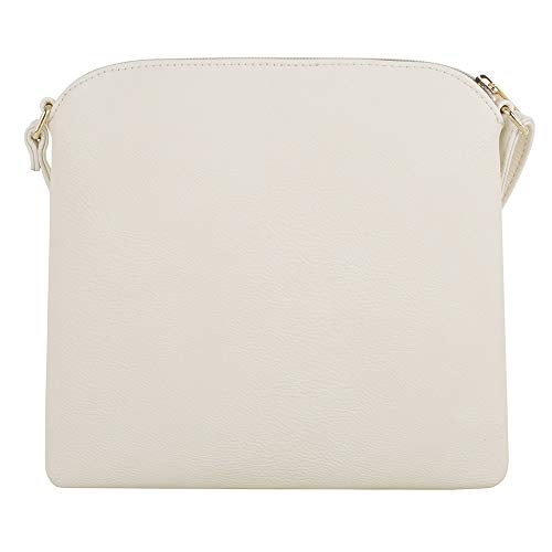 SG SUGU Lightweight Medium Crossbody Bag Shoulder Bag with Tassel and Zipper Pocket (Beige) - Image 2