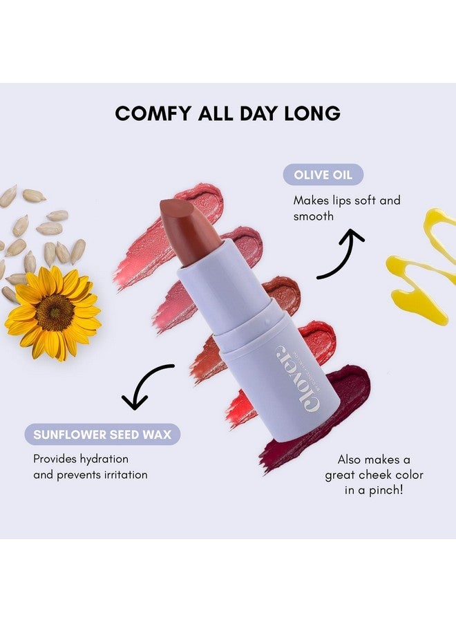 Clover Comfy Matte Lipstick | Non Drying Lipstick, Moisturizing And Lightweight, High Pigmented Lipstick | Cruelty-Free & Vegan Lip Makeup | Shade - Petal - Image 4
