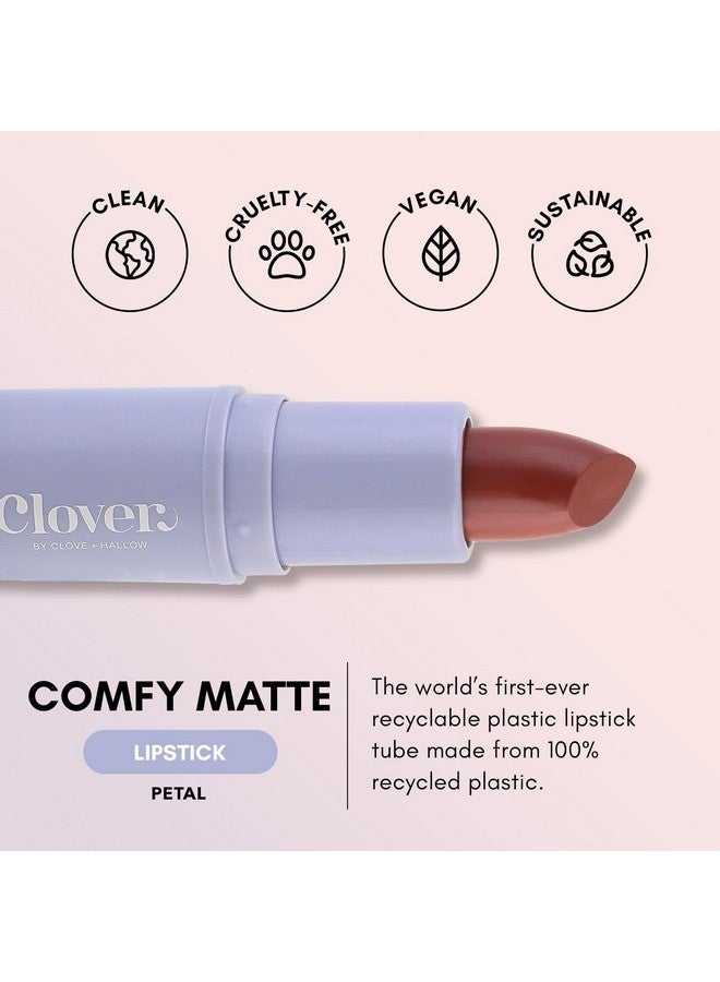 Clover Comfy Matte Lipstick | Non Drying Lipstick, Moisturizing And Lightweight, High Pigmented Lipstick | Cruelty-Free & Vegan Lip Makeup | Shade - Petal - Image 2