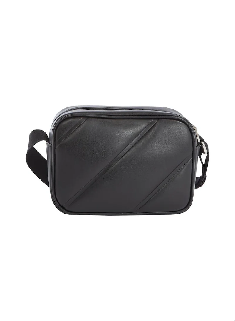 Calvin Klein Jeans Women's Quilted Camera Crossover Bag - Polyurethane, Black
