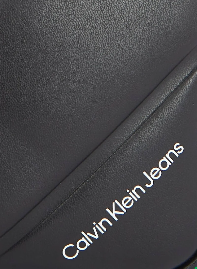 Calvin Klein Jeans Women's Quilted Camera Crossover Bag - Polyurethane, Black