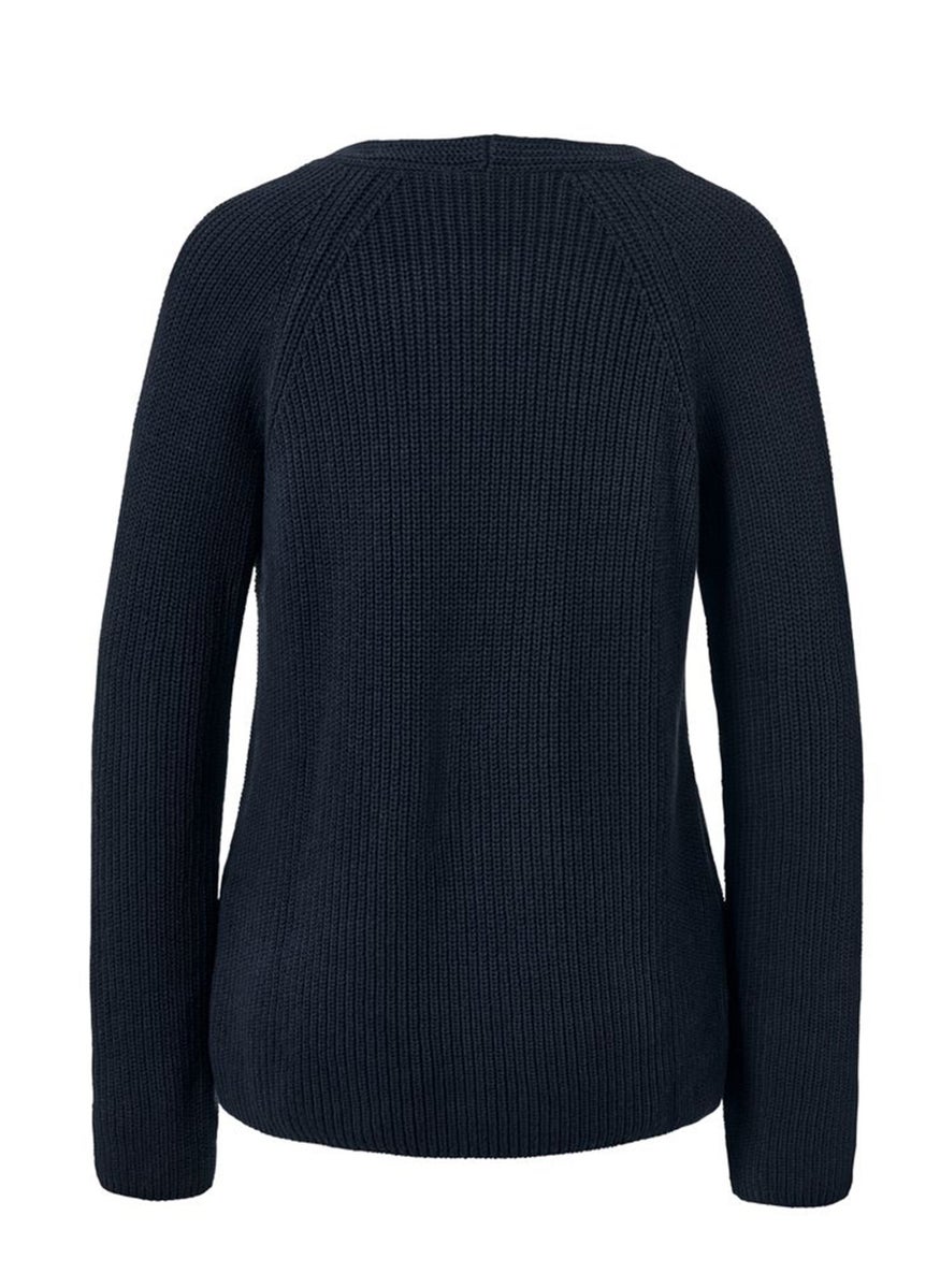 Tchibo - Women Knitted Long Sleeve Sweater, Navy - Image 1