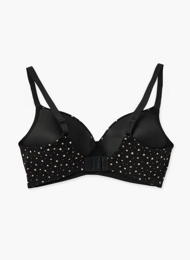 Splash FAV All-Over Print Non-Wired Bra with Hook and Eye Closure - Image 3