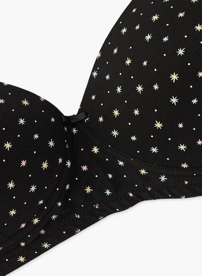 Splash FAV All-Over Print Non-Wired Bra with Hook and Eye Closure - Image 2