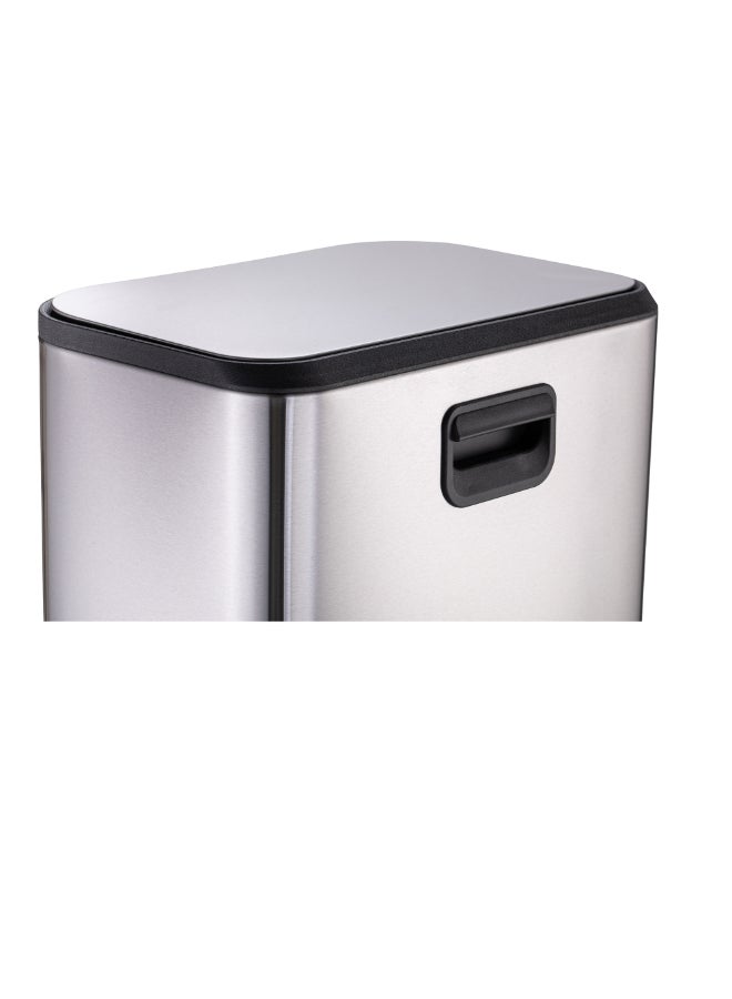 Noon East 30L Medium Stainless Steel Trash Can with Soft Close Lid and Fingerprint-Resistant Surface for Kitchen, Silver - 36.5x29.3x60.9 cm - Image 5