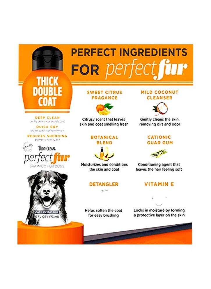 TropiClean Perfectfur Thick Double Coat Shampoo For Dogs - 16oz  - Image 2