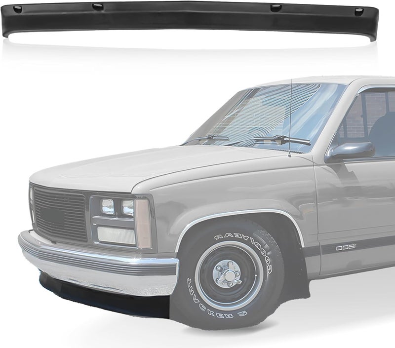 JustDrivably مصد أمامي مع شفة سفلية بدون ثقوب متوافق مع شيفروليه C/K 1500 2500 3500 سوبربان 1988-2000 / GMC C1500 1992-1999 - Image 1