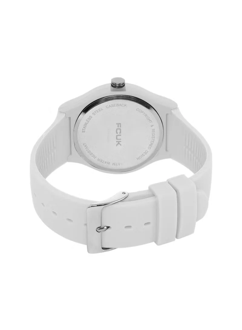 فرنش كونكشن French Connection Men's Analog Watch With Red Silicone Strap -40 mm