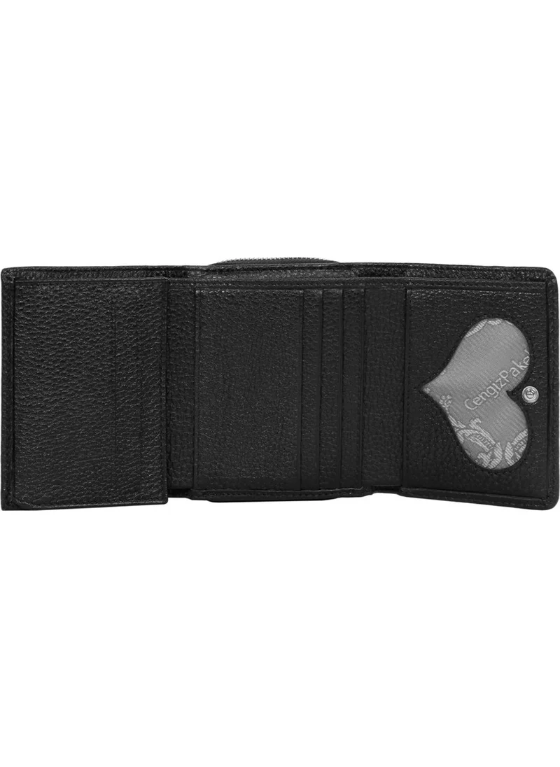 Cengiz Pakel Women's Leather Wallet Card Holder Models 65210