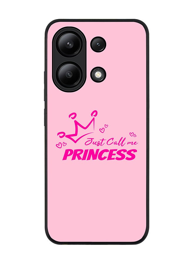 Stylizedd حافظة حواف سوداء متينة لهاتف Xiaomi Redmi Note 13 4G، حافظة ناعمة رفيعة مرنة من TPU جل - فقط ادعوني أميرة - Image 1