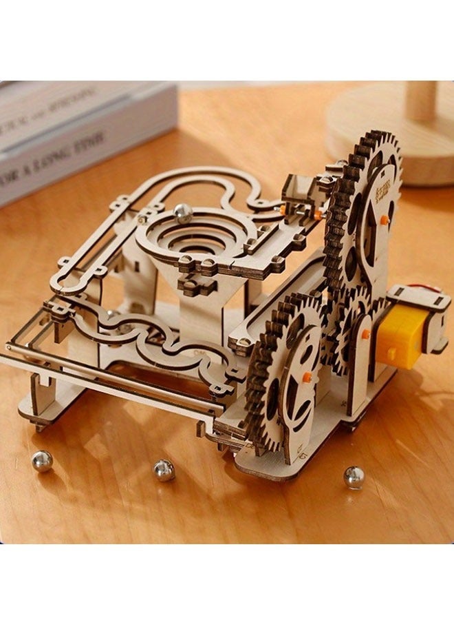 3D Wooden Puzzle Marble Tracks Self-Assembly Model Building Kit (253pcs) for Room Home Decoration Teenagers Adults - Image 4