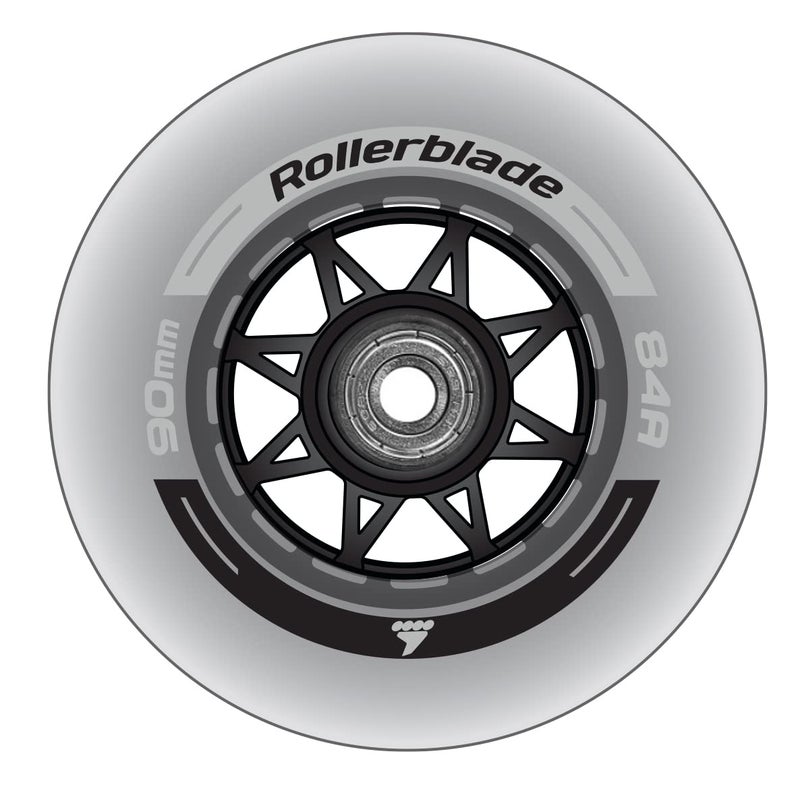Rollerblade 90mm XT Wheelkit with SG9 Bearings 8 Pack