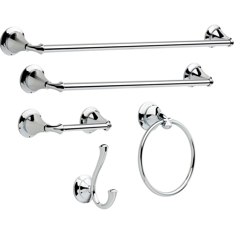 DELTA FAUCET 79450 Linden Wall Mount Pivot Arm Toilet Paper Holder Bath Hardware Accessory in Polished Chrome - Image 3