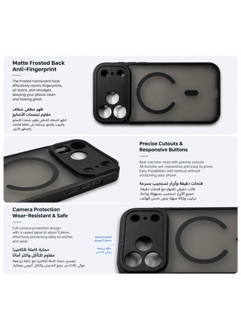 Black Magnetic Phone Case for iPhone 17 ProMax Shockproof Slim Luxury Minimalist - Image 3