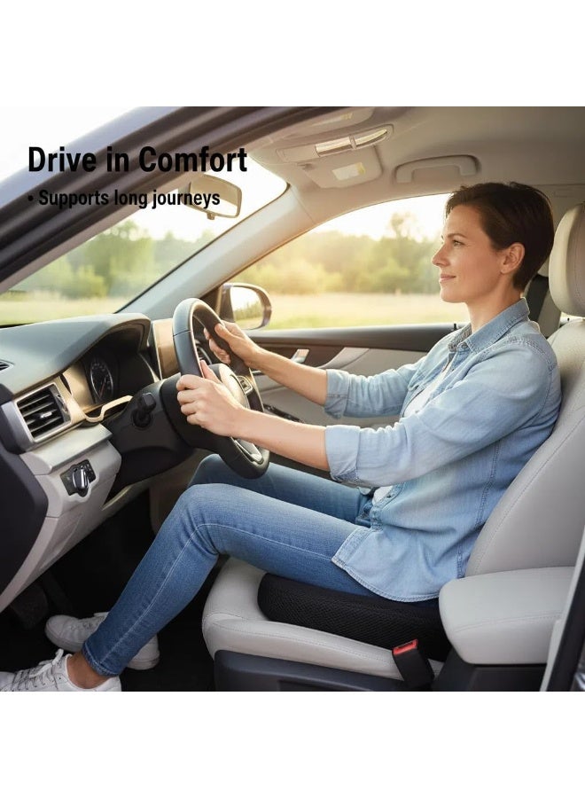 Memory Foam Seat Cushion Ergonomic Coccyx Support for Office Chair and Car Seat, Non Slip Orthopedic Design for Comfortable Sitting and Daily Pressure Relief - Image 1