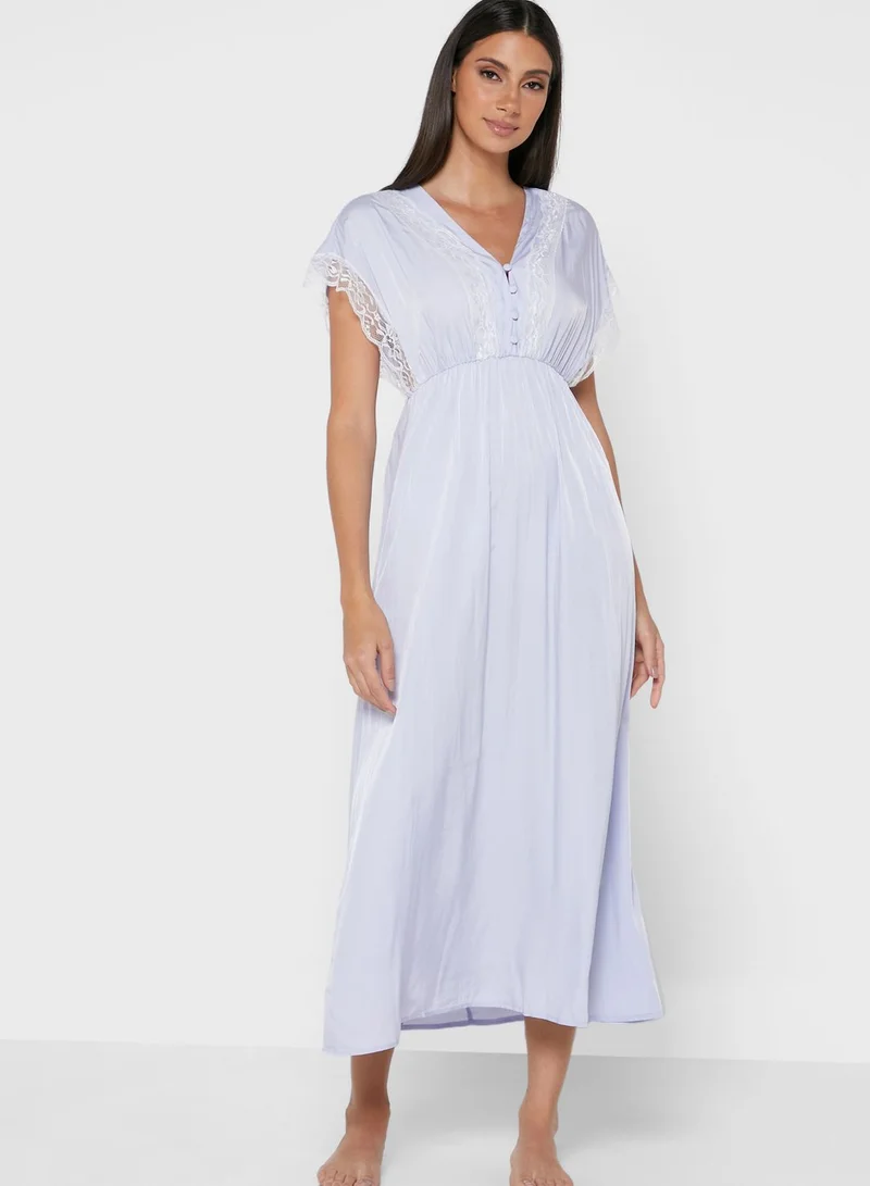 Khizana Bat Sleeve Night Dress