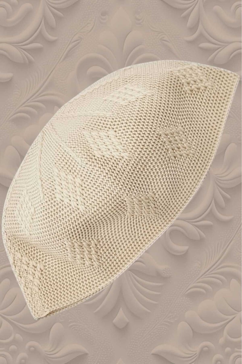 Hızırım 100'S Woven Knitted Patterned Cap Quality Prayer Cap  - Image 4