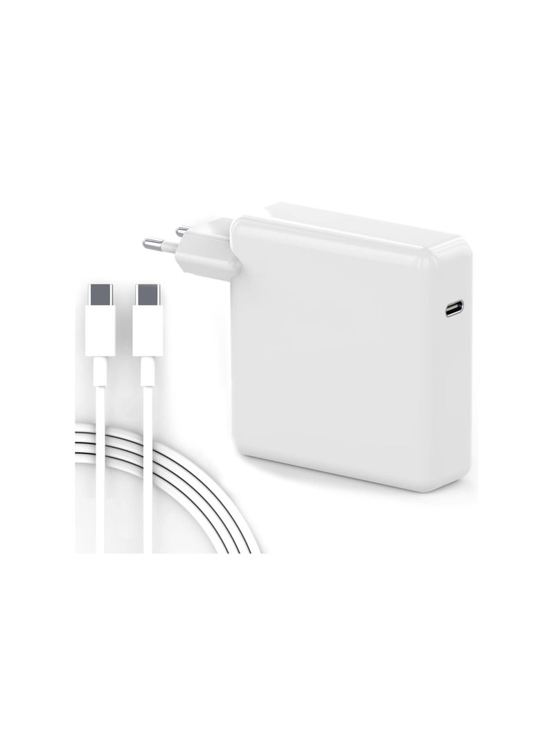 61W USB-C Charger with 2m Cable – Compatible with 13/14/15 Inch Laptops, Air M1 13 Inch, and 12 Inch Laptop (2015-2017)
