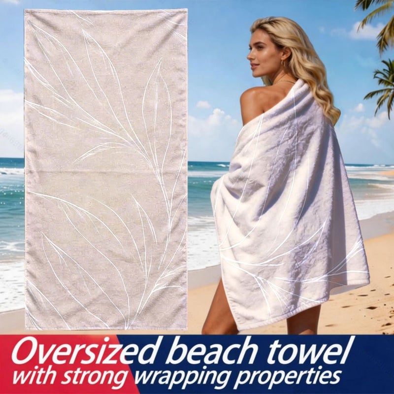 Extra Large Bath Towel 150x200cm Plush Absorbent Lightweight Soft Oversized with Strong Wrapping Properties Perfect for Beach Sports and Gym - Image 1