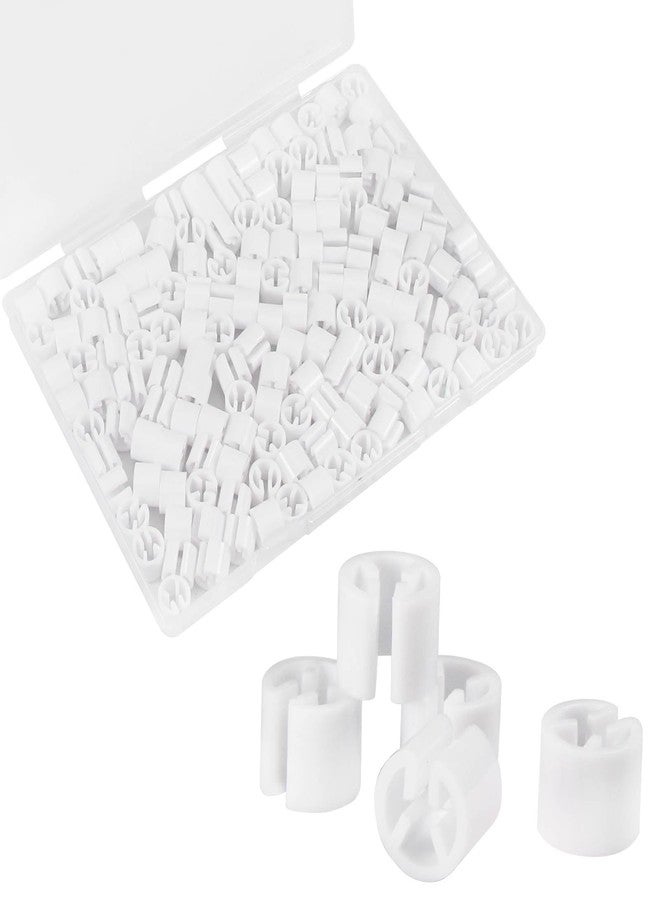 Yinpecly 150Pcs Clothes Hanger Markers Blank Tags, Plastic Garment Hanger Size Markers, Fit 3.5mm Rod for Clothing Snap Number Labels Accessories Color Coding, White - Image 1
