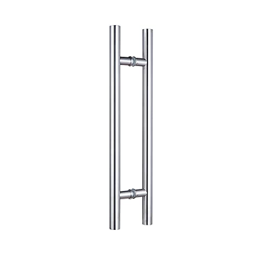 RZELOYDE 24inch Thick 12mm HeavyDuty Commercial Grade 304 Stainless Steel LongGlassBarn Door Pull Handle - Image 1