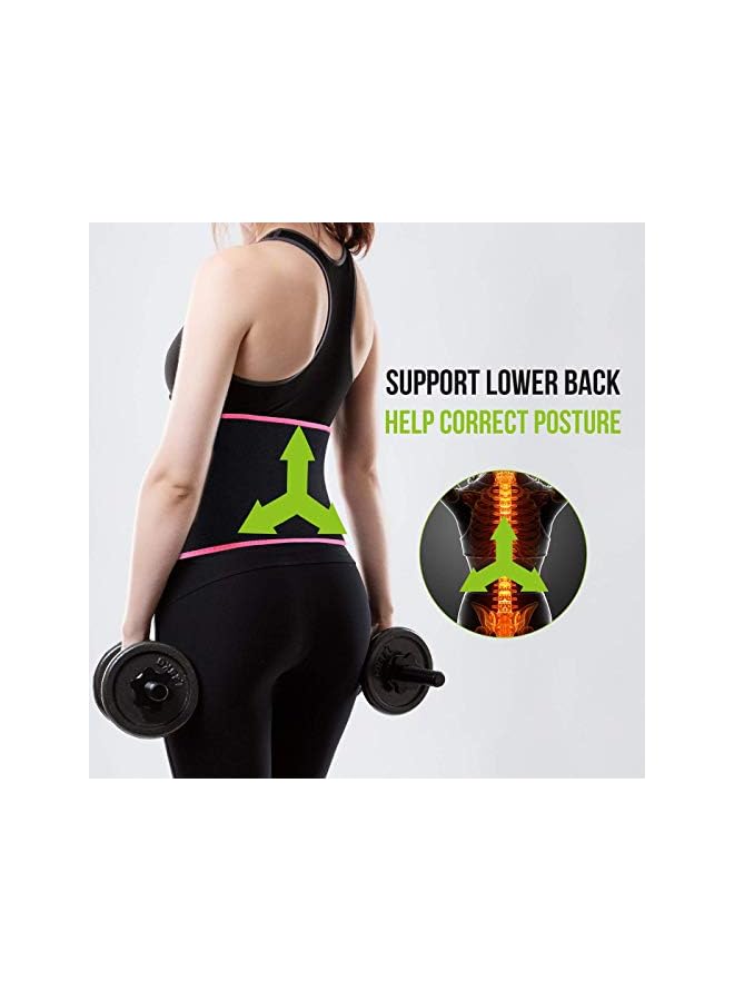 PROMASS حزام تخسيس الخصر للنساء والرجال سويت سويت حزام تدريب الخصر الممتاز دعم الظهر لفائف حارق دهون البطن مع تأثير بدلة الساونا أفضل مدرب للبطن، مقاس واحد - Image 4