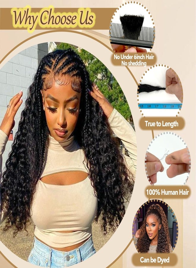 Eumos Human Braiding Hair for Boho Braids 120g 3 Bundles/Pack 18 Inch Deep Wave Bundles Human Hair Curly Boho Hair for Braiding 12A Bulk Braiding Hair Wet and Wavy Natural color - Image 4