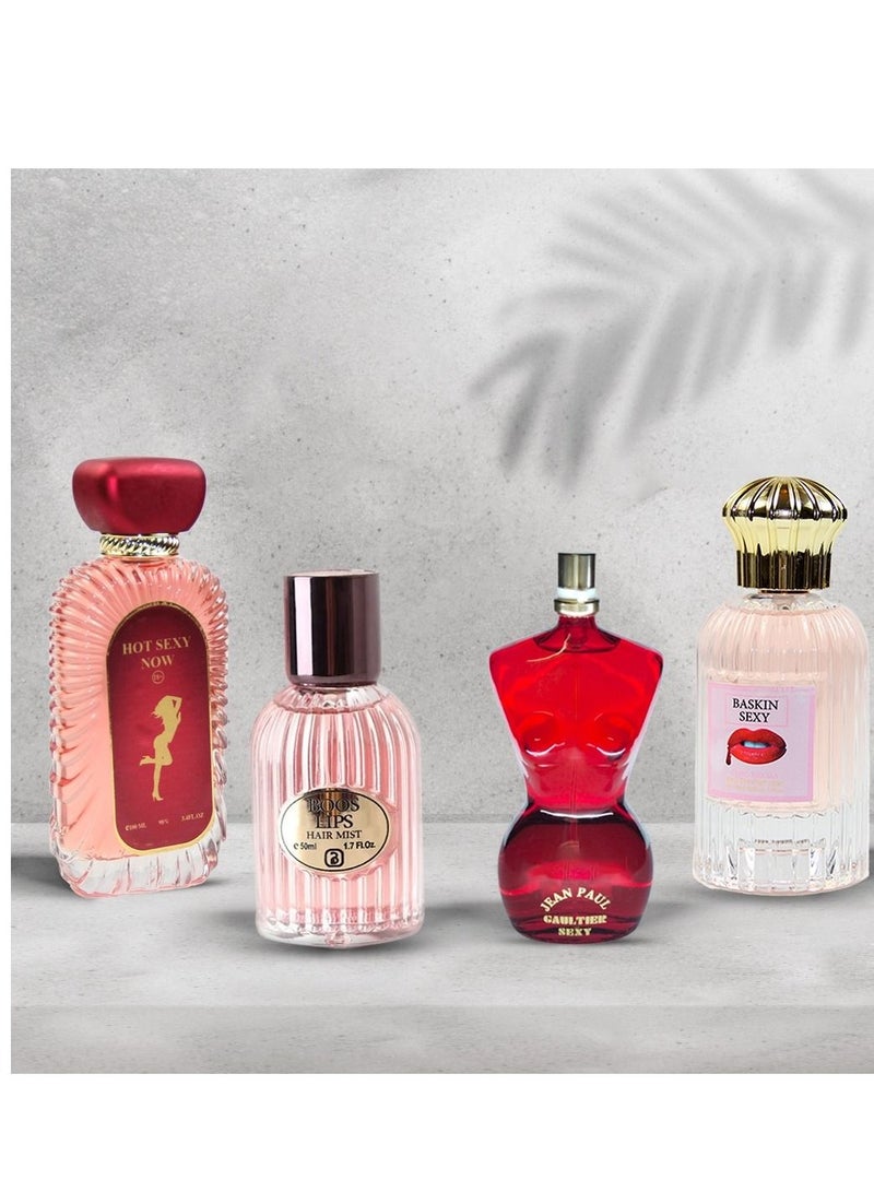 Presentation of a group of 4 special and nice pheromone perfumes