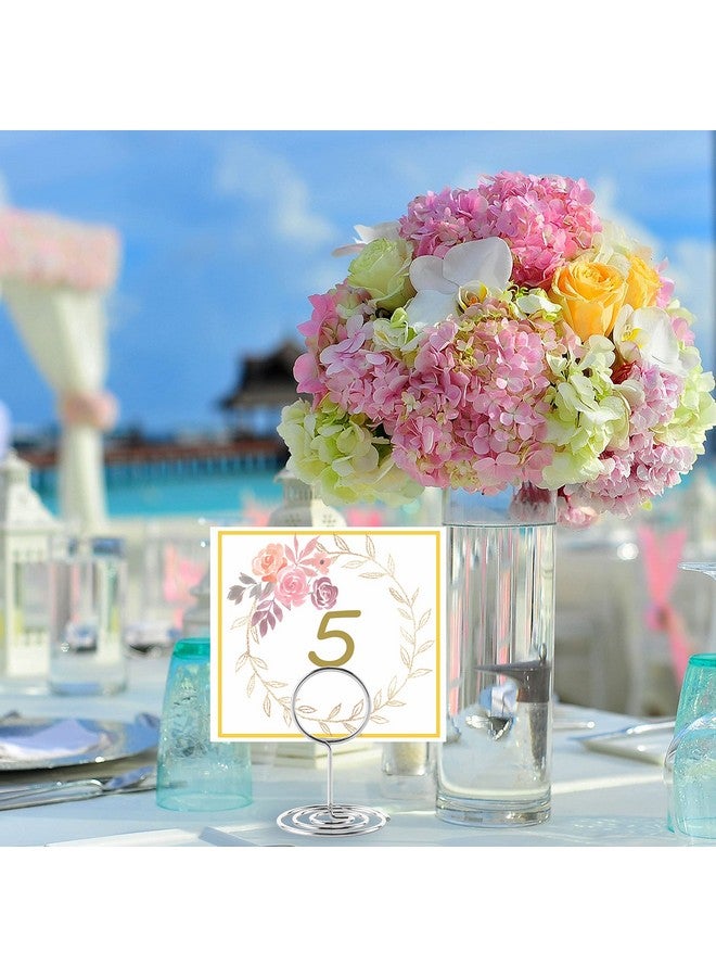 Hoewina 26Pcs Place Card Holder, Table Number Holders, Wire Picture Holder, Small Size Table Card Holders, Photo Holder for Centerpieces, Wedding Reception, Party, Birthday (Silver)  - Image 3