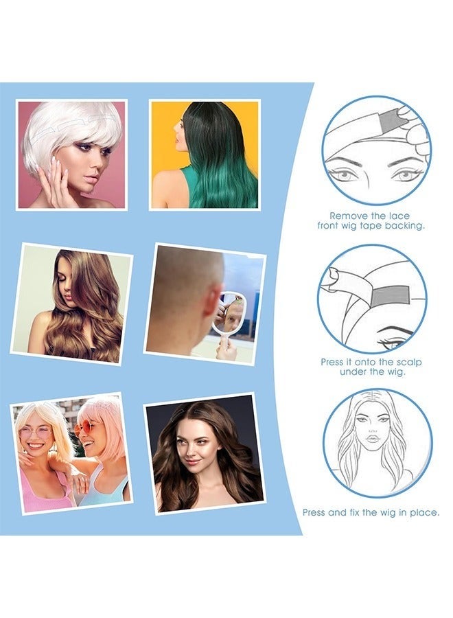 30 Pcs Hair System Tape, Hair Tape Sticker Strip Adhesive Holder, Strong Hold Long Lasting Waterproof Toupee Tape, Hair System Replacement Extension for Unisex - Image 5