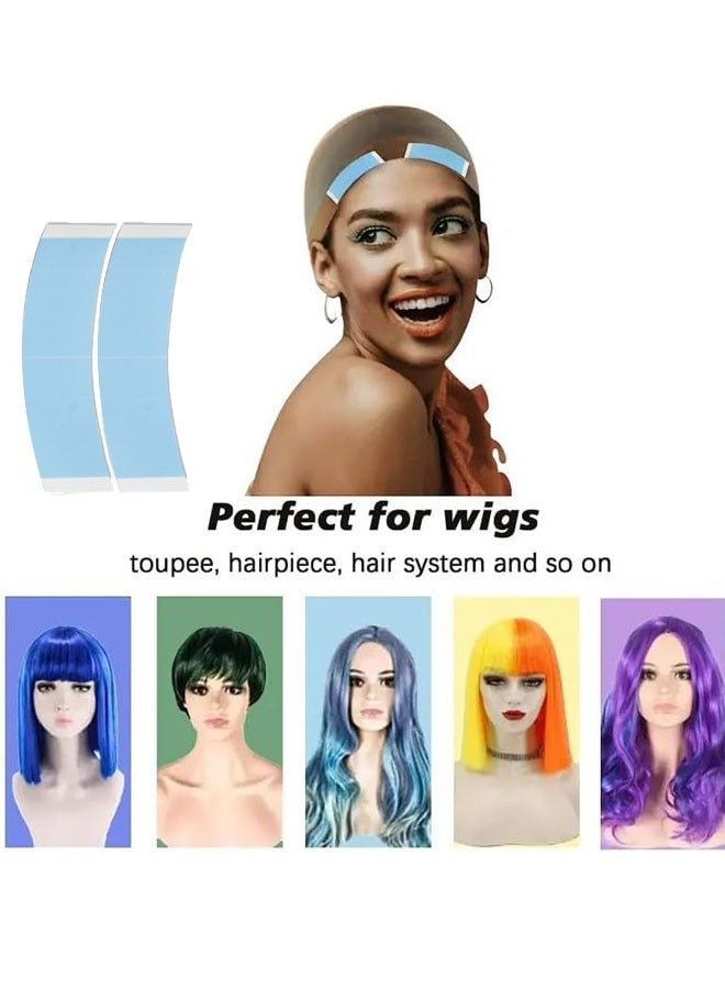 30 Pcs Hair System Tape, Hair Tape Sticker Strip Adhesive Holder, Strong Hold Long Lasting Waterproof Toupee Tape, Hair System Replacement Extension for Unisex - Image 3