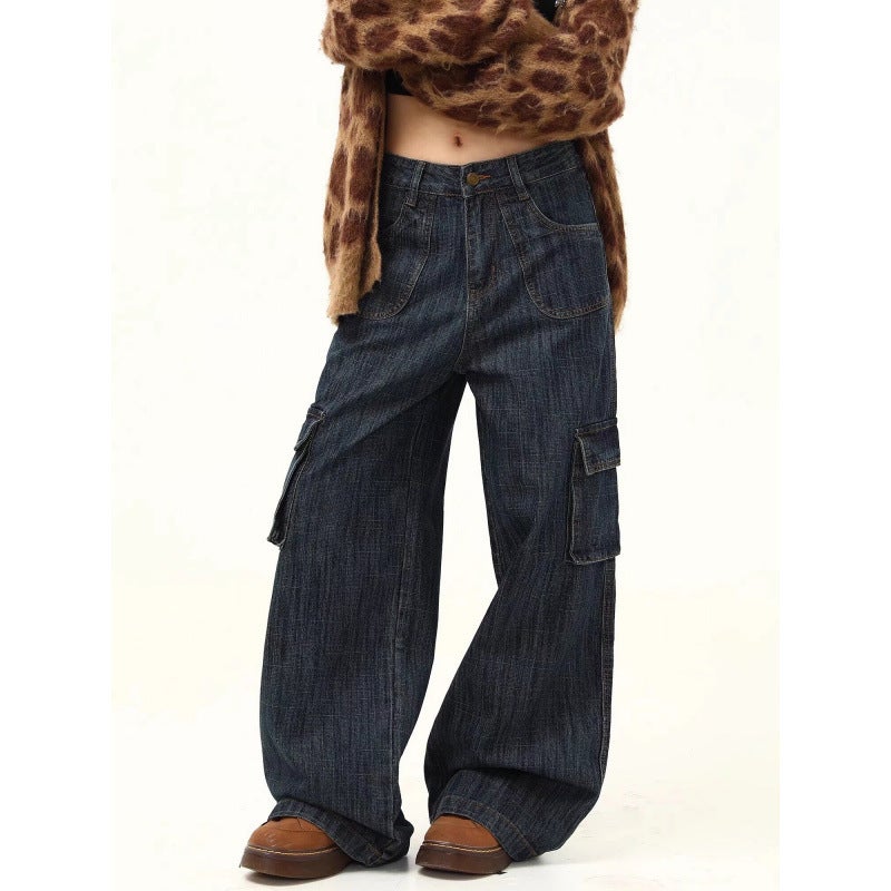 Unisex Classic Denim Jeans Loose Fit Daily Outdoor Wear - Image 3