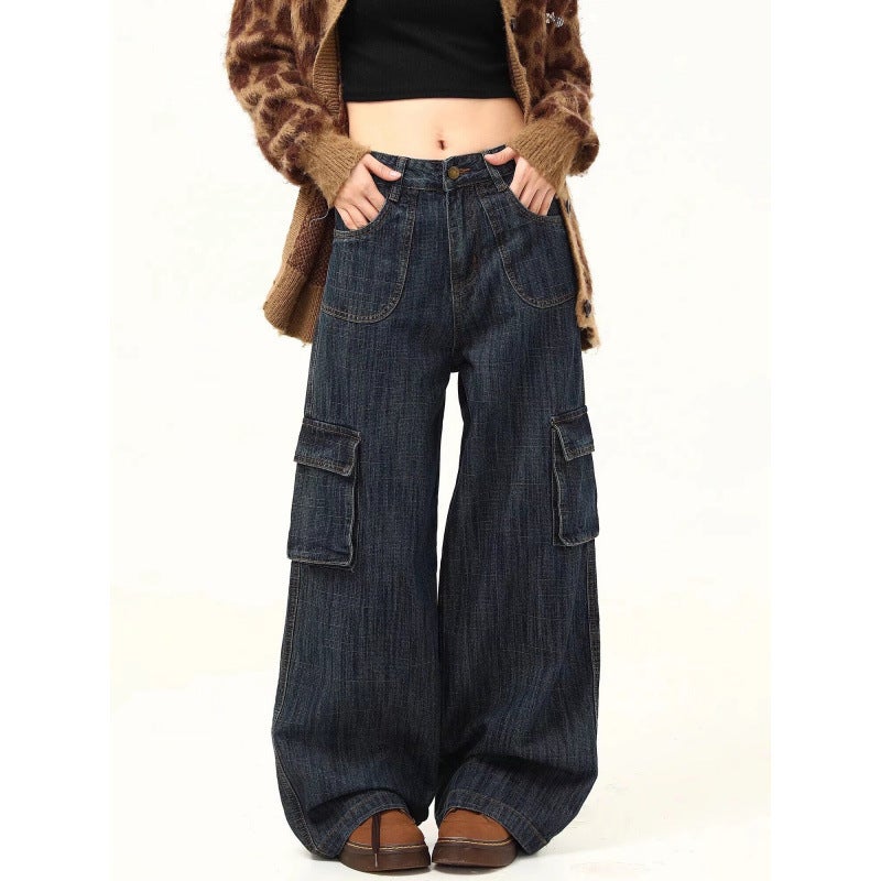 Unisex Classic Denim Jeans Loose Fit Daily Outdoor Wear - Image 1