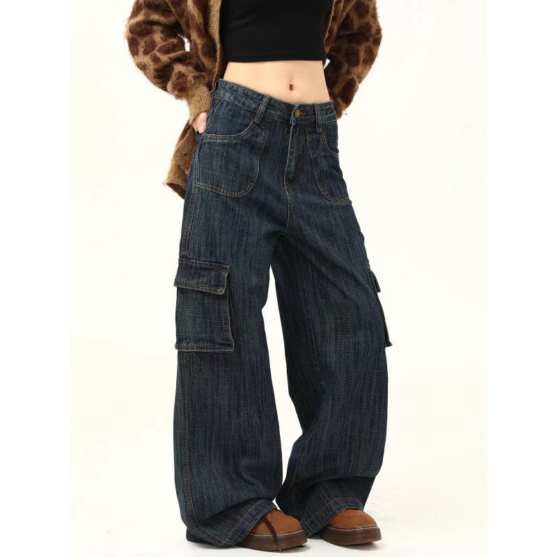 Unisex Classic Denim Jeans Loose Fit Daily Outdoor Wear - Image 2