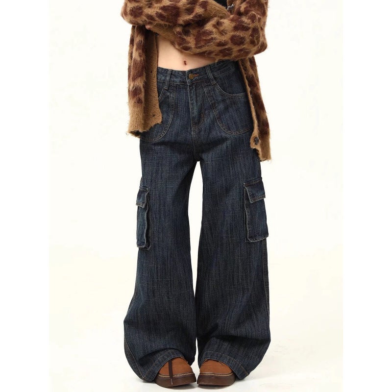 Unisex Classic Denim Jeans Loose Fit Daily Outdoor Wear - Image 4