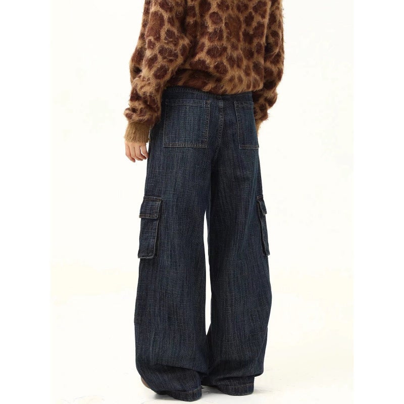 Unisex Classic Denim Jeans Loose Fit Daily Outdoor Wear - Image 5