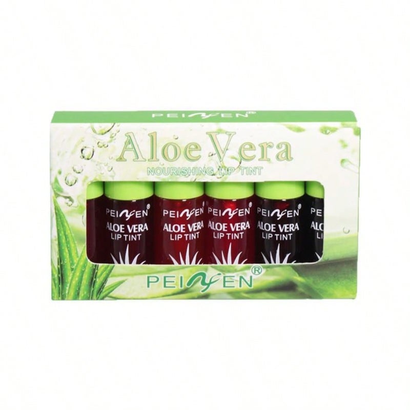 6Pcs Aloe Temperature-Changing Lip Balm Set, Moisturizing & Waterproof - Image 1