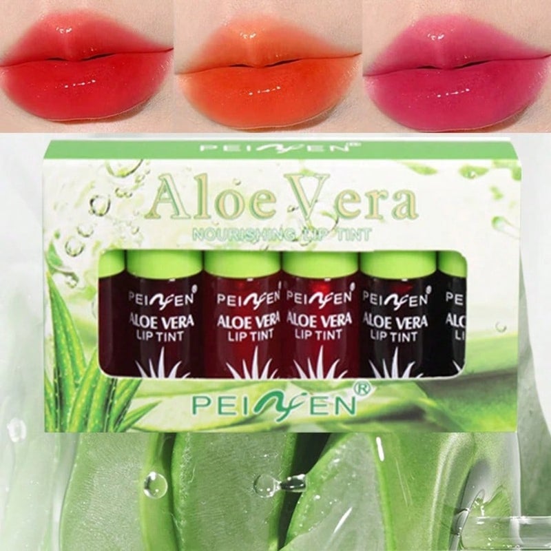 6Pcs Aloe Temperature-Changing Lip Balm Set, Moisturizing & Waterproof - Image 4