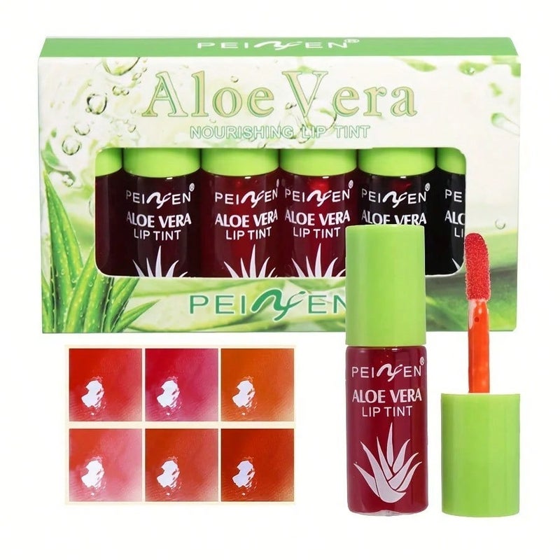 6Pcs Aloe Temperature-Changing Lip Balm Set, Moisturizing & Waterproof - Image 3