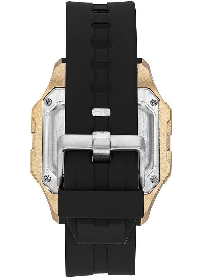 Armitron - Sport Men Digital Chronograph Resin Strap Watch 40 8460 Black Gold - Image 1