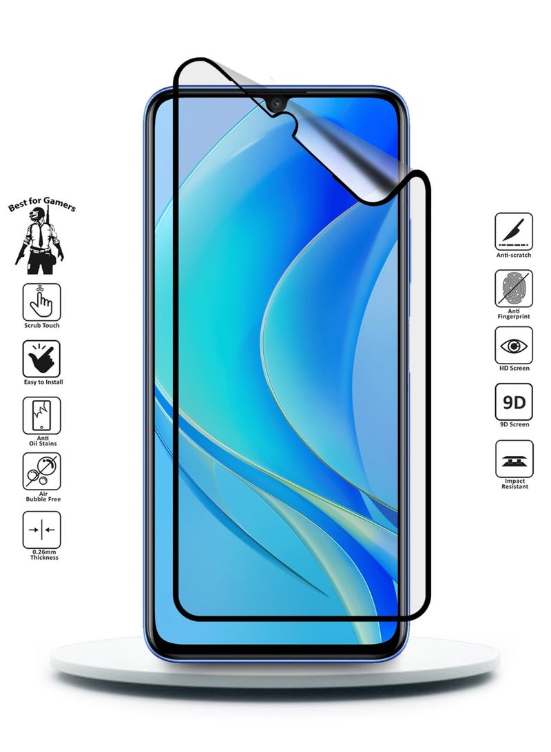 دبليو تيك لاصقة حماية شاشة سيراميك غير لامعة لهاتف هواوي نوفا Y70 / Y70 Plus شفاف / أسود - Image 2