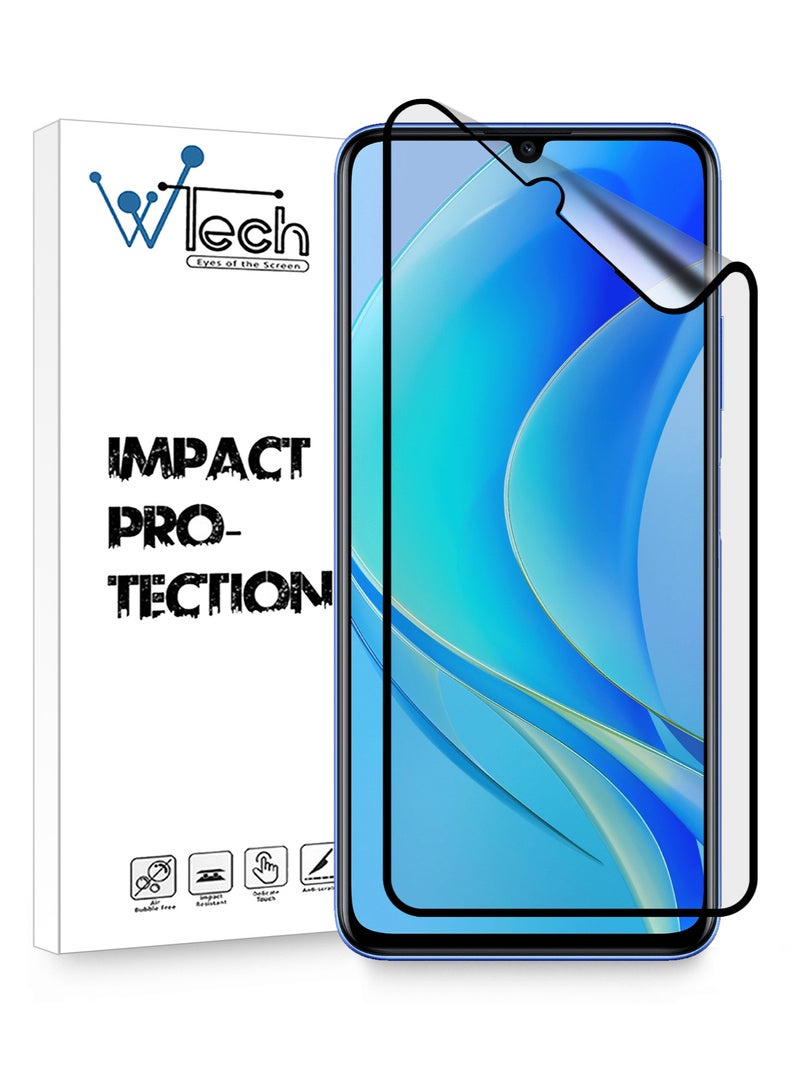 دبليو تيك لاصقة حماية شاشة سيراميك غير لامعة لهاتف هواوي نوفا Y70 / Y70 Plus شفاف / أسود - Image 1