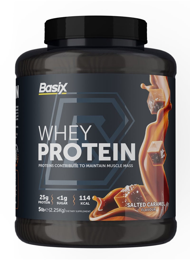 Basix Muscle Whey Protein - Salted Caramel - 5Lb Tubs  - Image 1
