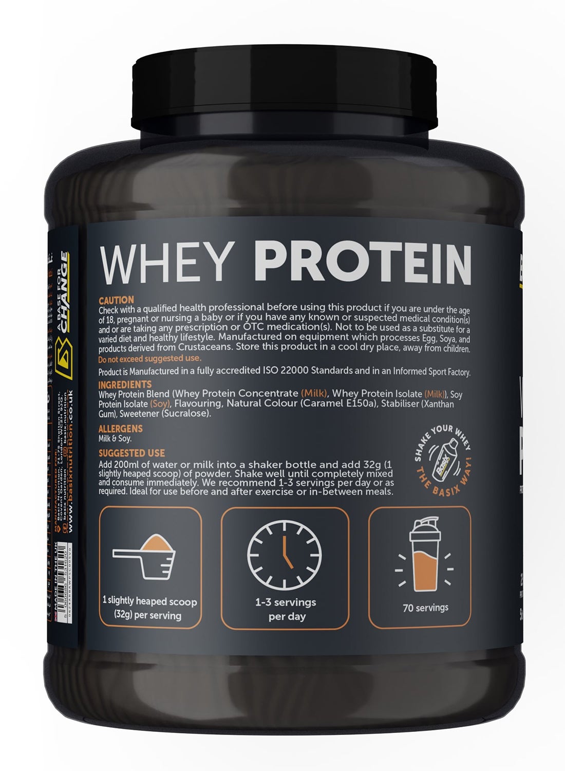 Muscle Whey Protein Powder, 25G Protein Per Serving, Muscle Growth, Salted Caramel, 2.25Kg (5Lb)